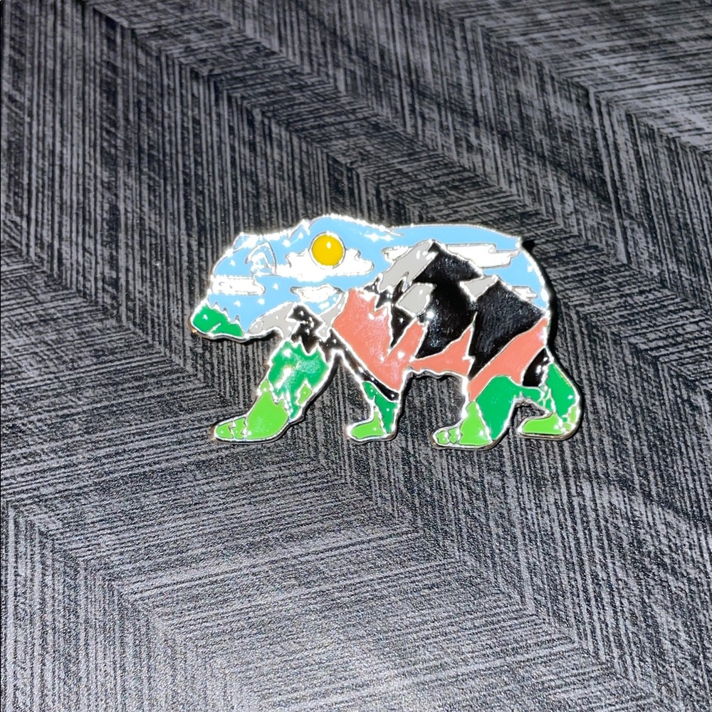 Colorful Bear Mountain Art Pin